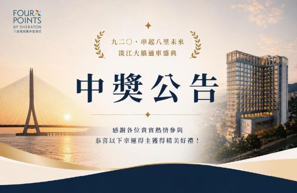 中獎名單公布｜九二〇・串起八里未來 淡江大橋通車盛典